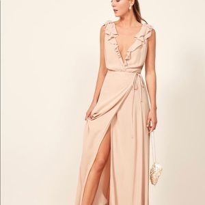 Reformation Peppermint Dress, Size S, Champagne